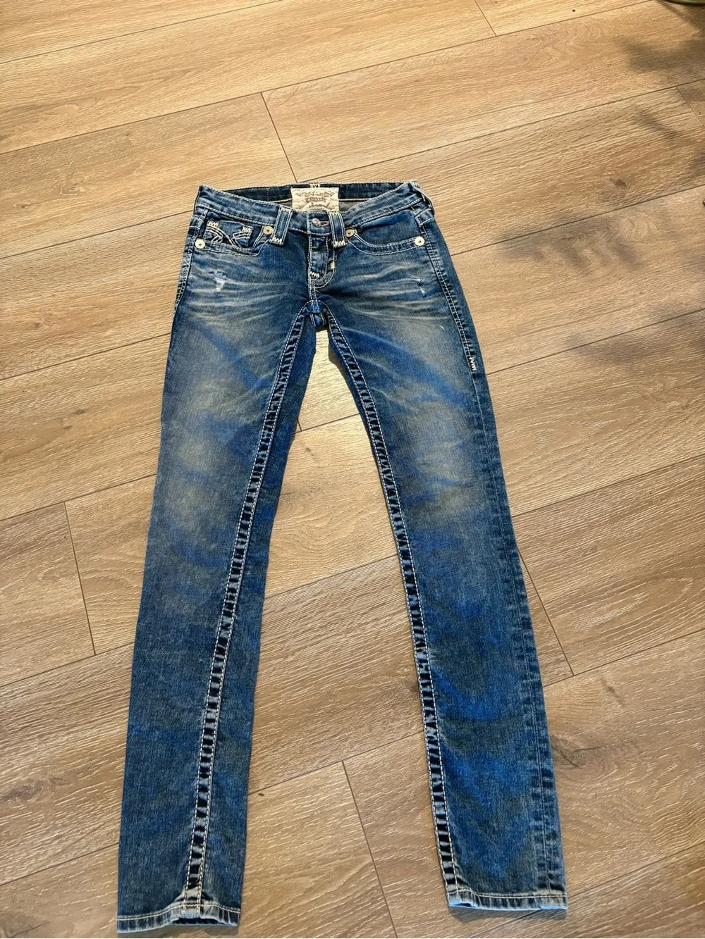 Big Star Women's Skinny Jeans in Washed Blue Denim - Picture 2 of 11